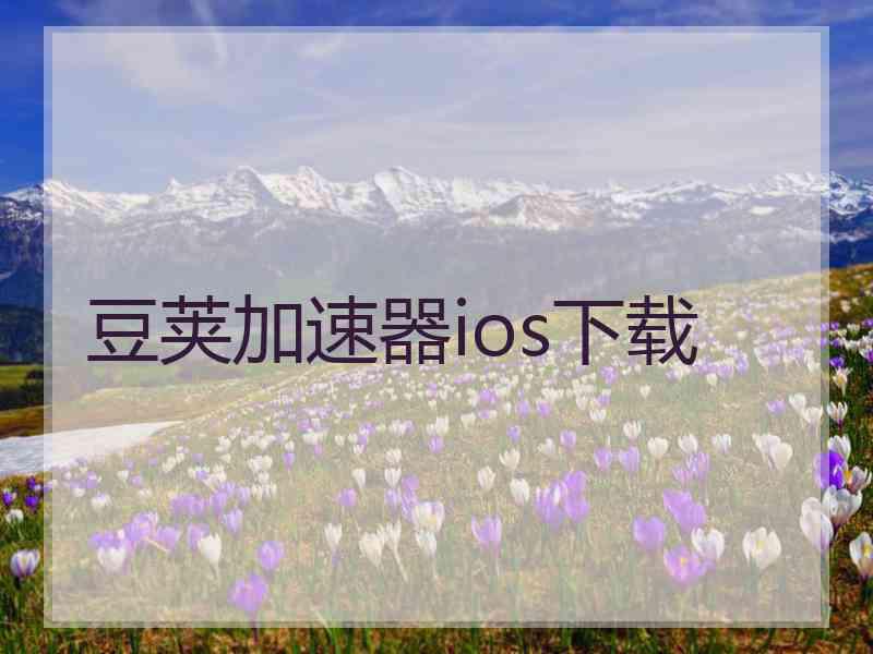 豆荚加速器ios下载