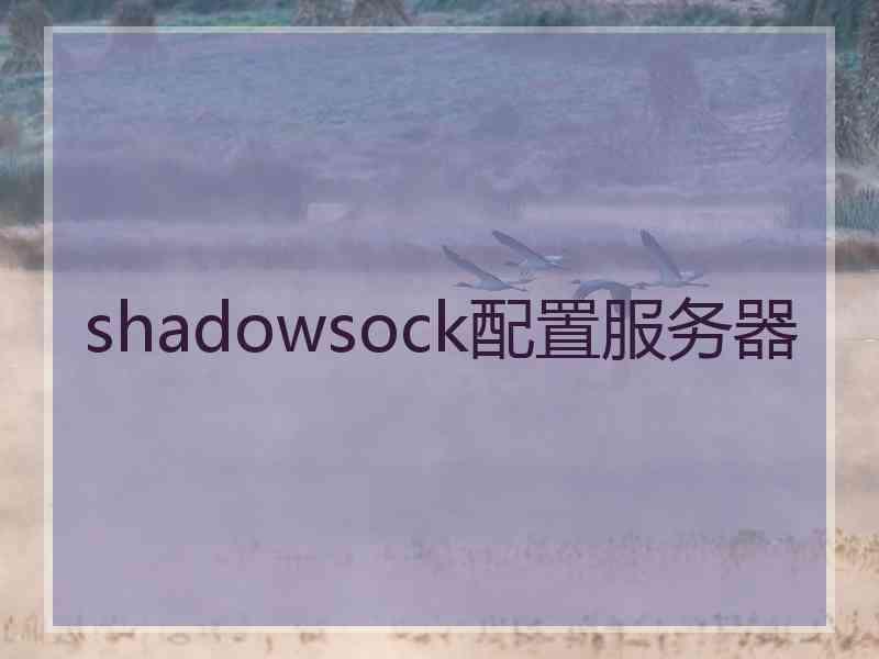 shadowsock配置服务器