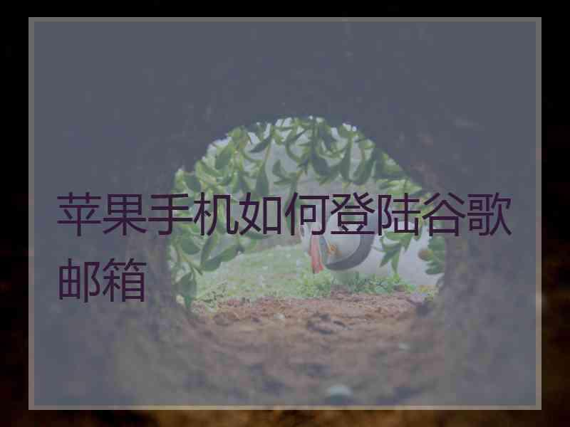 苹果手机如何登陆谷歌邮箱
