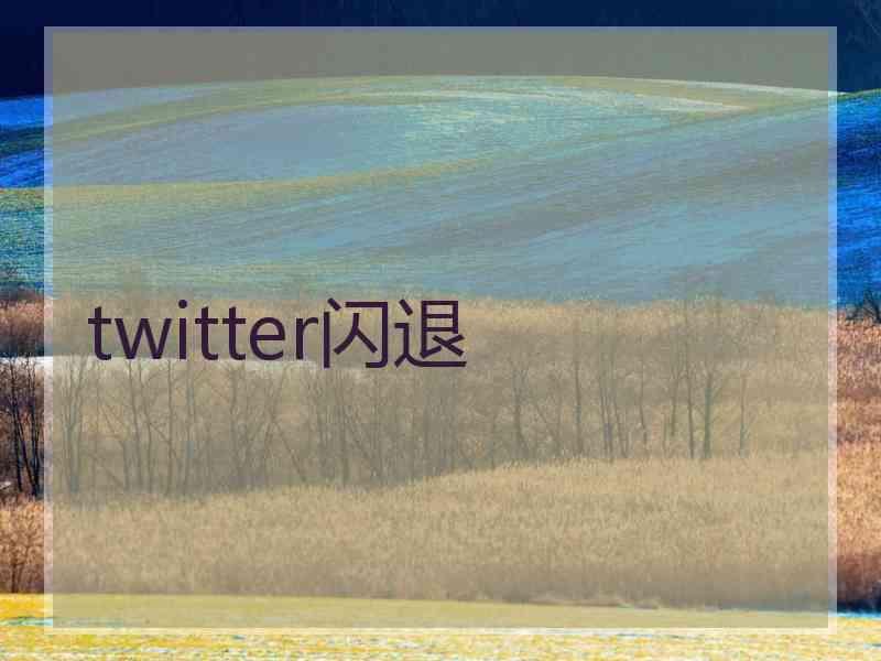twitter闪退