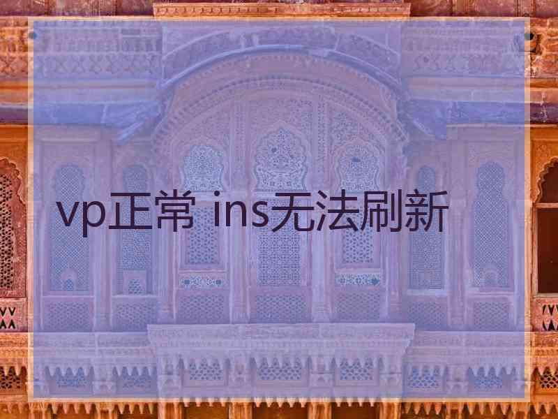 vp正常 ins无法刷新