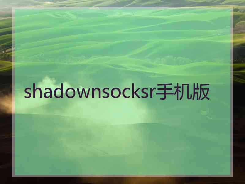 shadownsocksr手机版