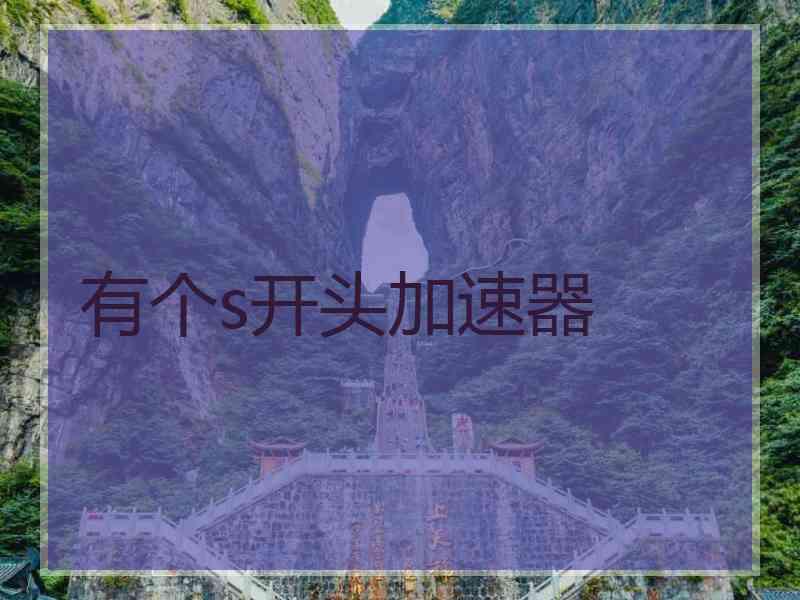 有个s开头加速器