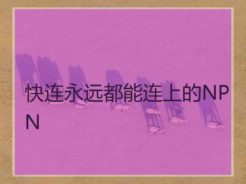 快连永远都能连上的NPN