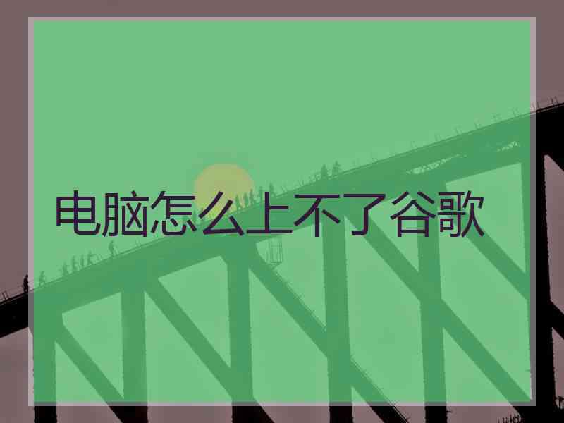 电脑怎么上不了谷歌