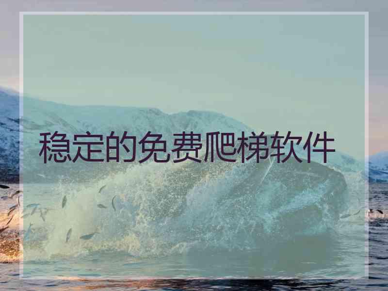 稳定的免费爬梯软件