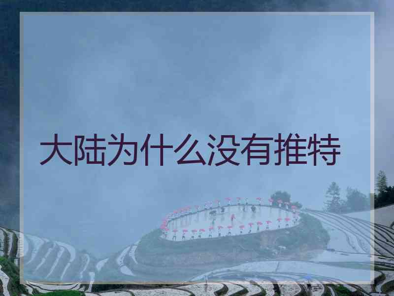 大陆为什么没有推特