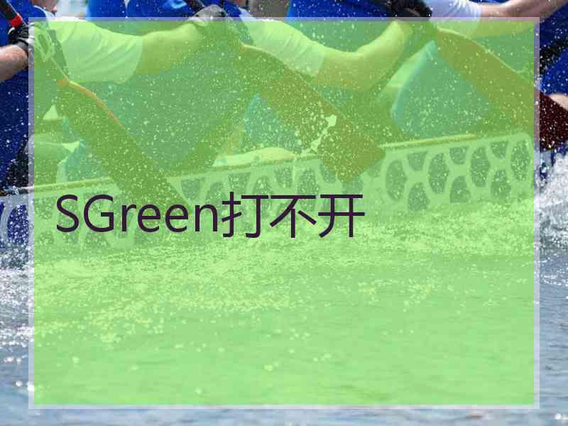 SGreen打不开