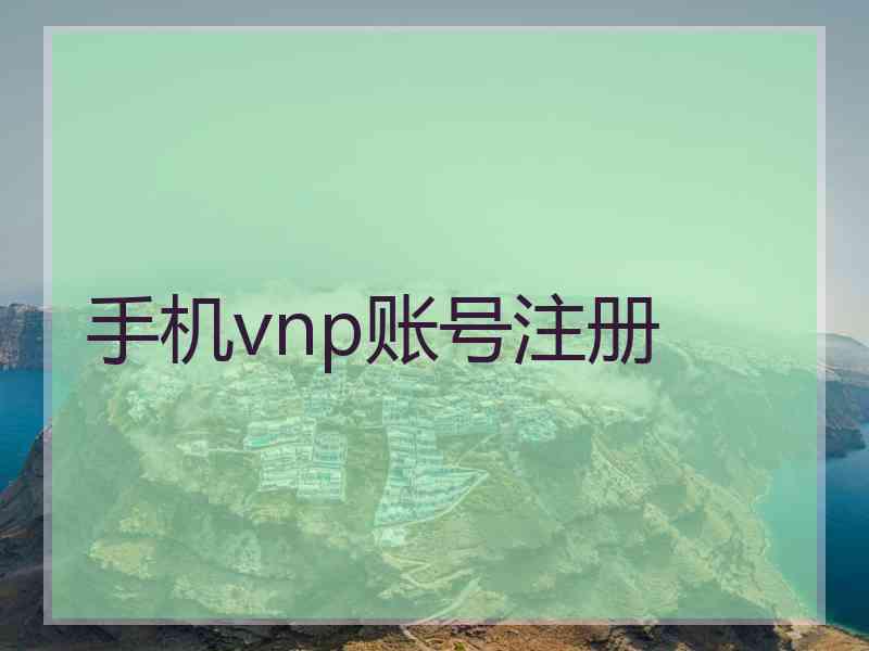 手机vnp账号注册