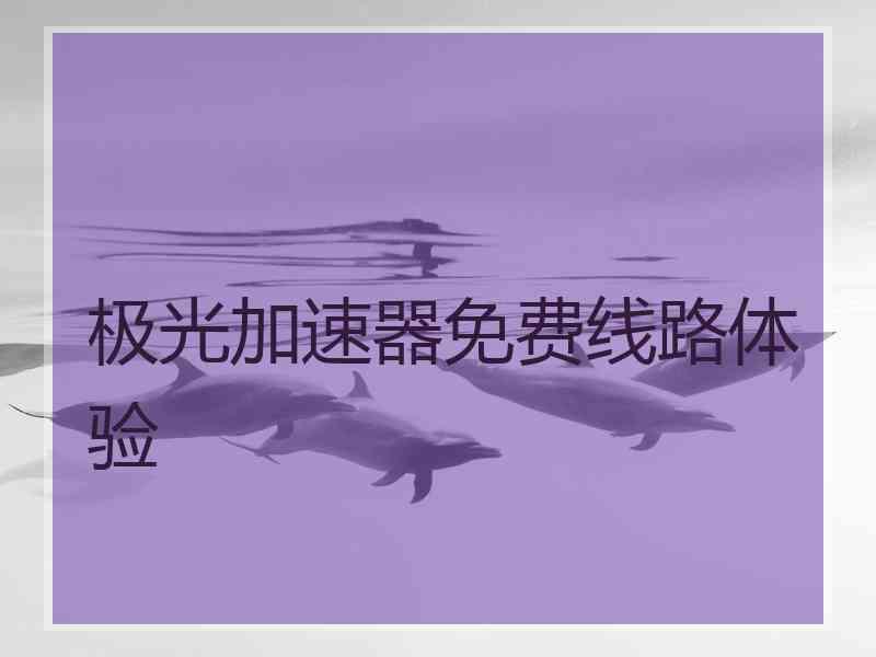 极光加速器免费线路体验