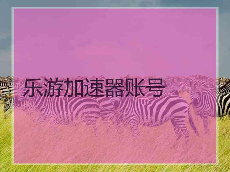乐游加速器账号