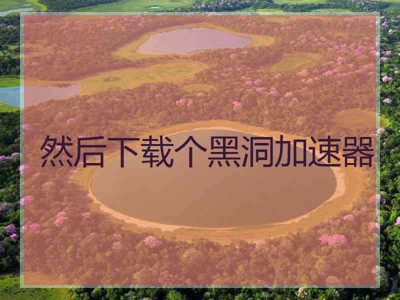然后下载个黑洞加速器