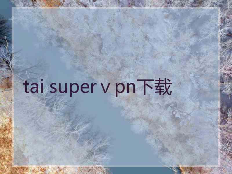 tai superⅴpn下载