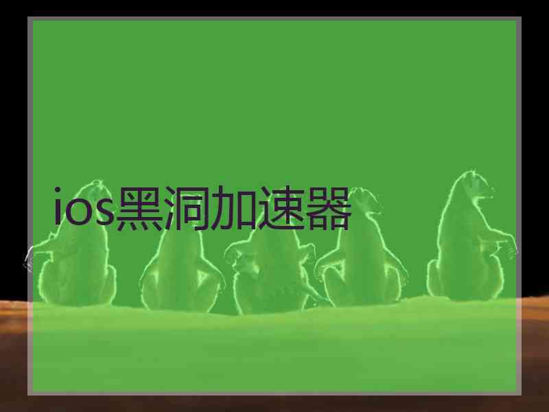 ios黑洞加速器