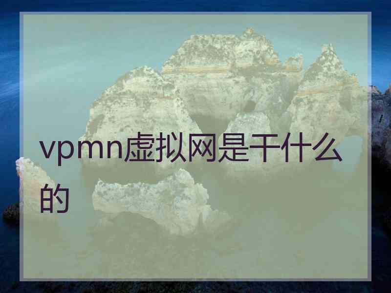 vpmn虚拟网是干什么的