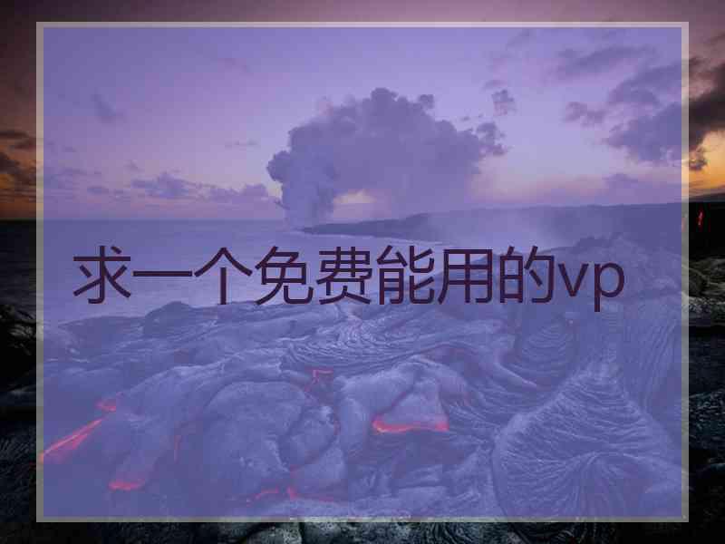 求一个免费能用的vp