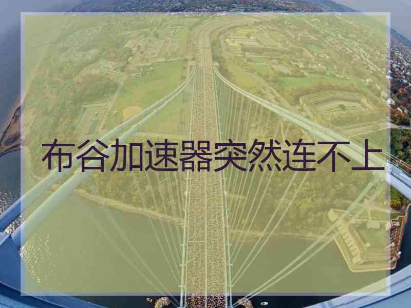 布谷加速器突然连不上