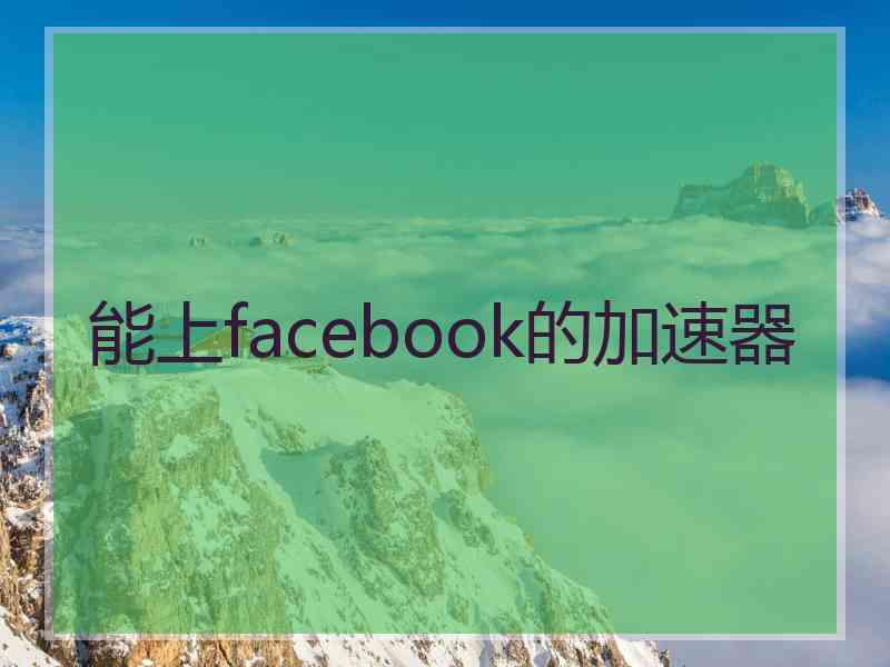 能上facebook的加速器