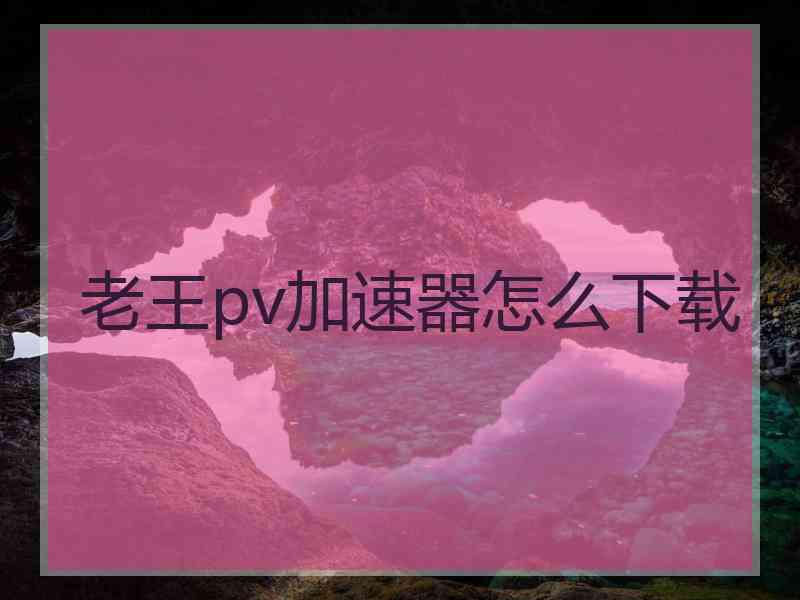 老王pv加速器怎么下载
