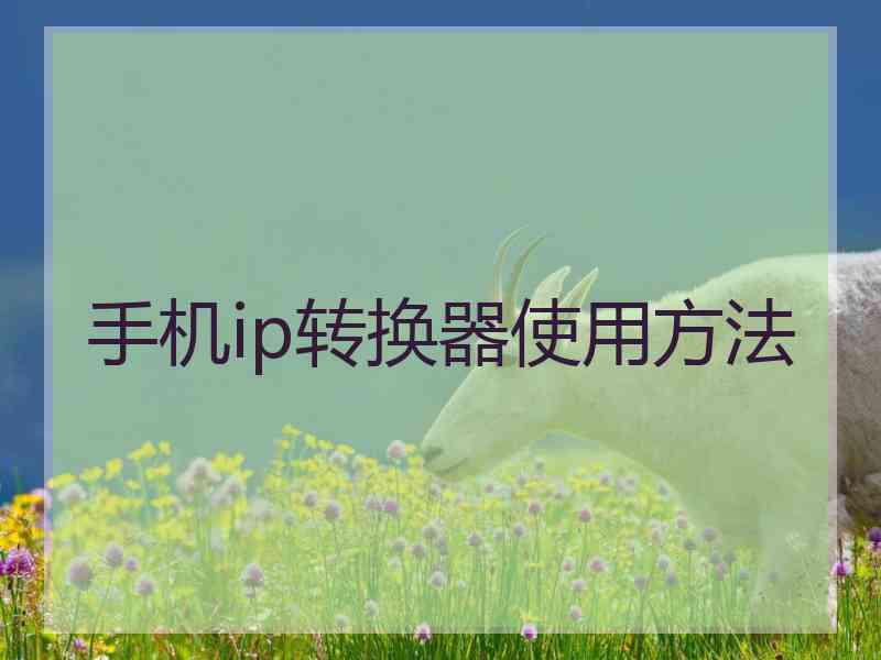 手机ip转换器使用方法