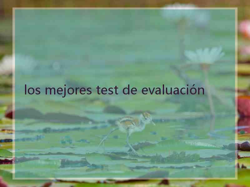 los mejores test de evaluación