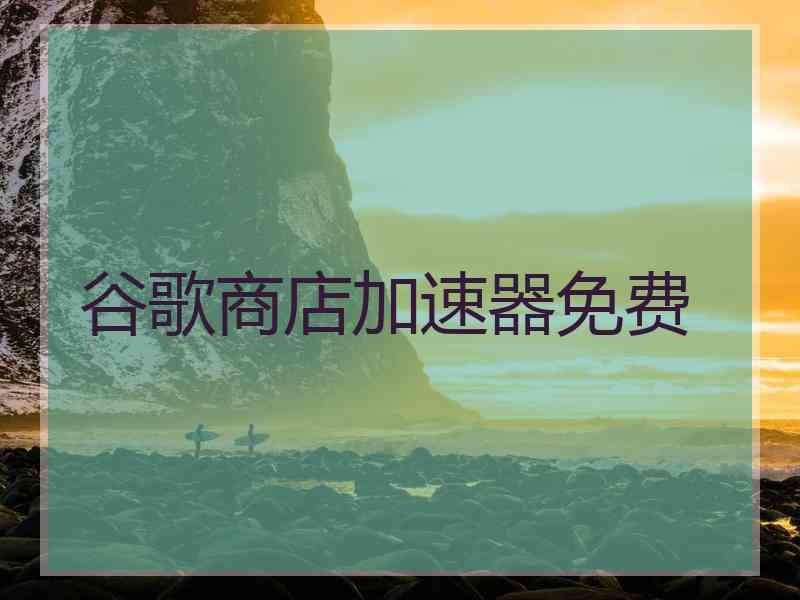 谷歌商店加速器免费