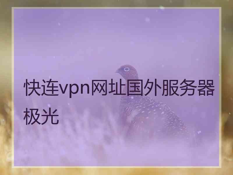 快连vpn网址国外服务器极光