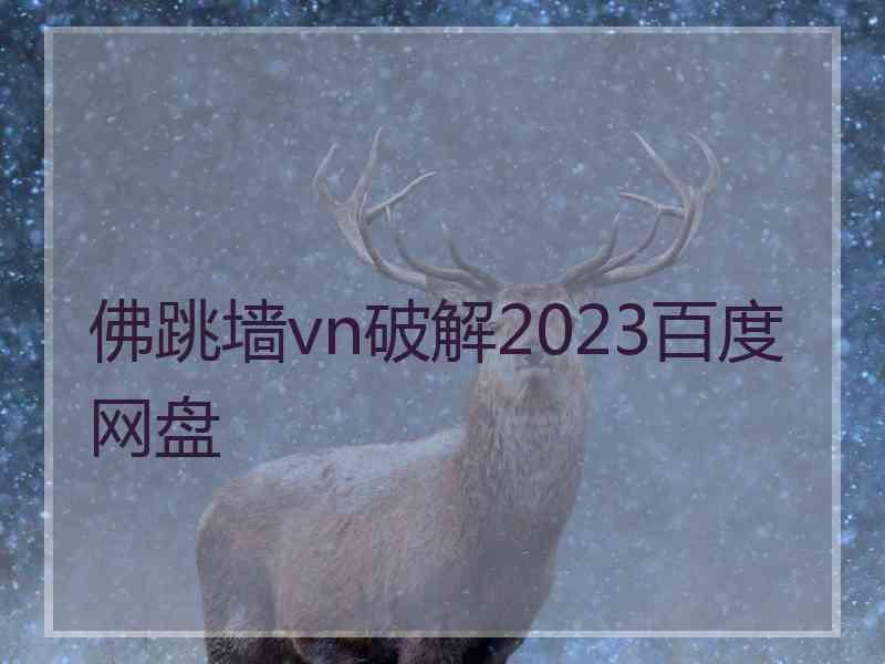 佛跳墙vn破解2023百度网盘