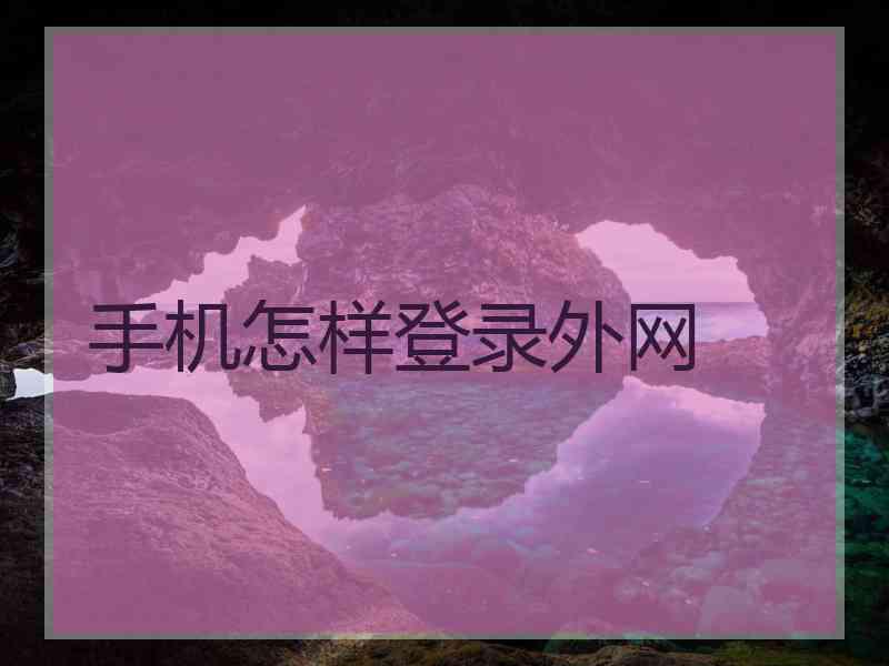 手机怎样登录外网