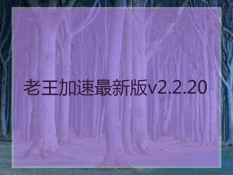 老王加速最新版v2.2.20