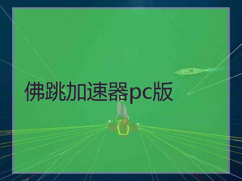 佛跳加速器pc版