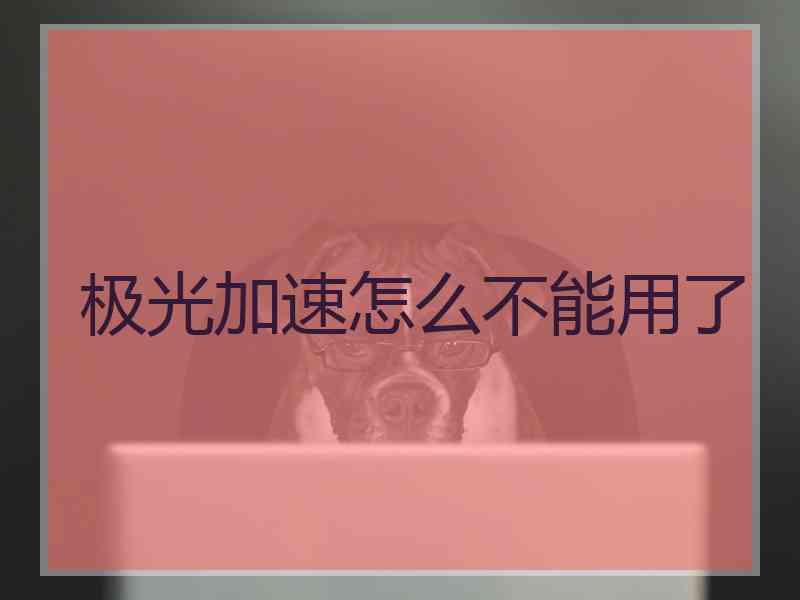 极光加速怎么不能用了