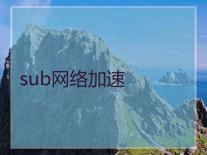 sub网络加速