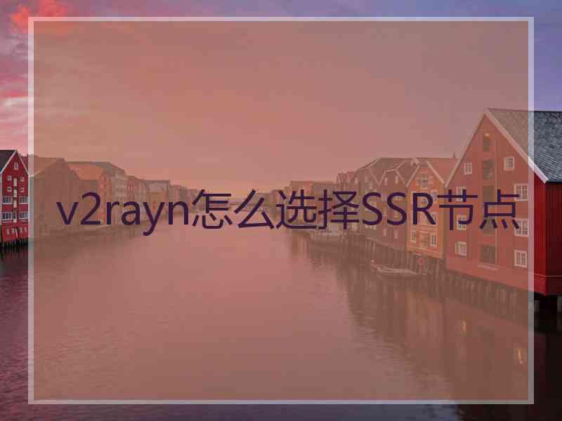 v2rayn怎么选择SSR节点