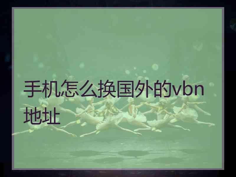 手机怎么换国外的vbn地址