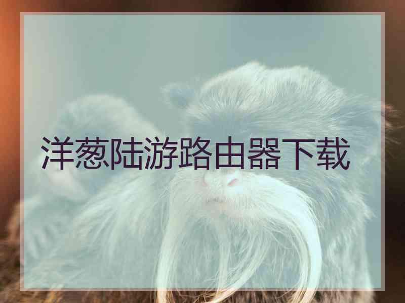 洋葱陆游路由器下载