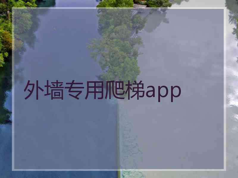 外墙专用爬梯app