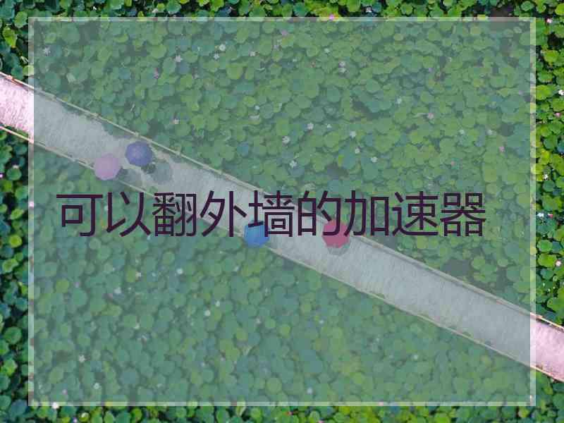 可以翻外墙的加速器