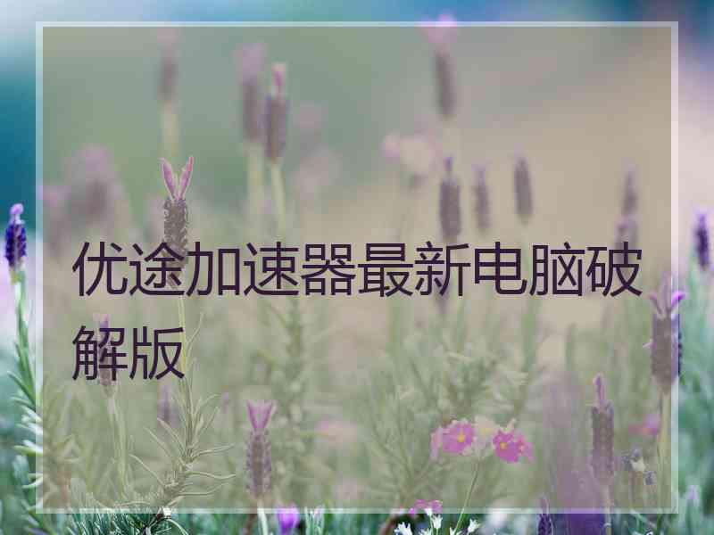 优途加速器最新电脑破解版