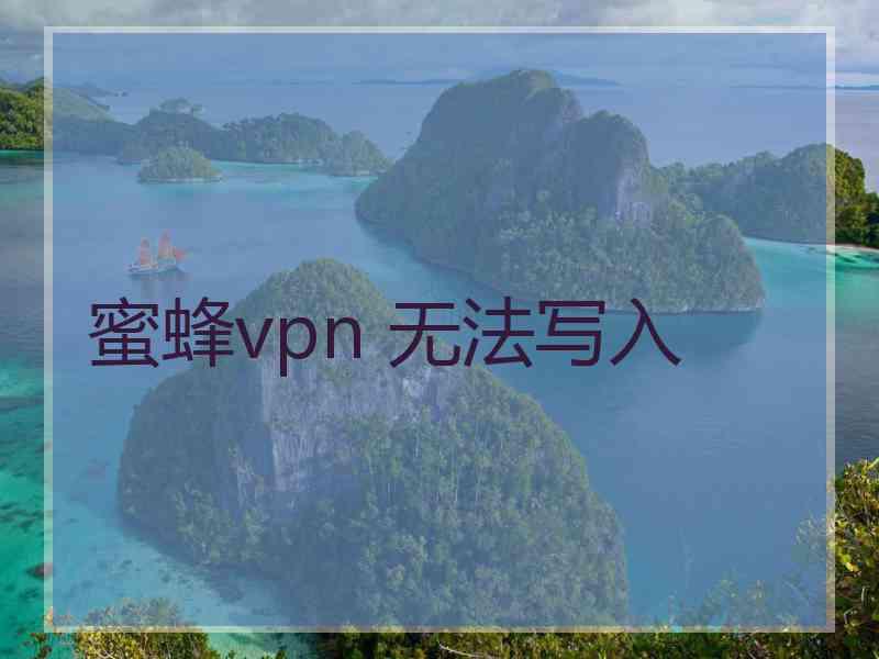 蜜蜂vpn 无法写入