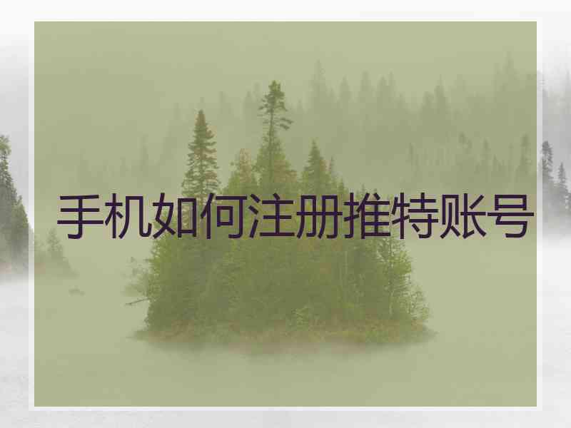 手机如何注册推特账号