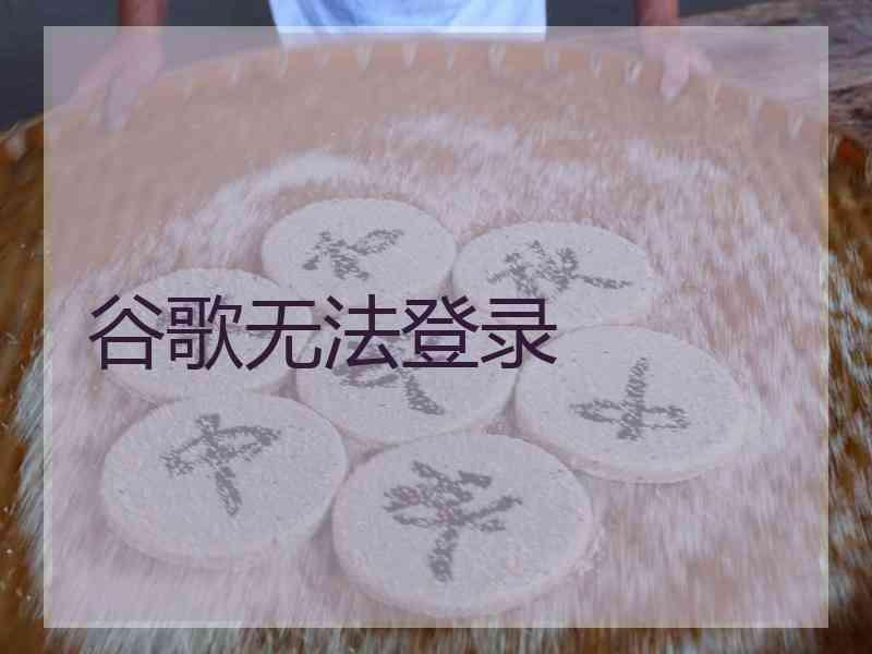 谷歌无法登录