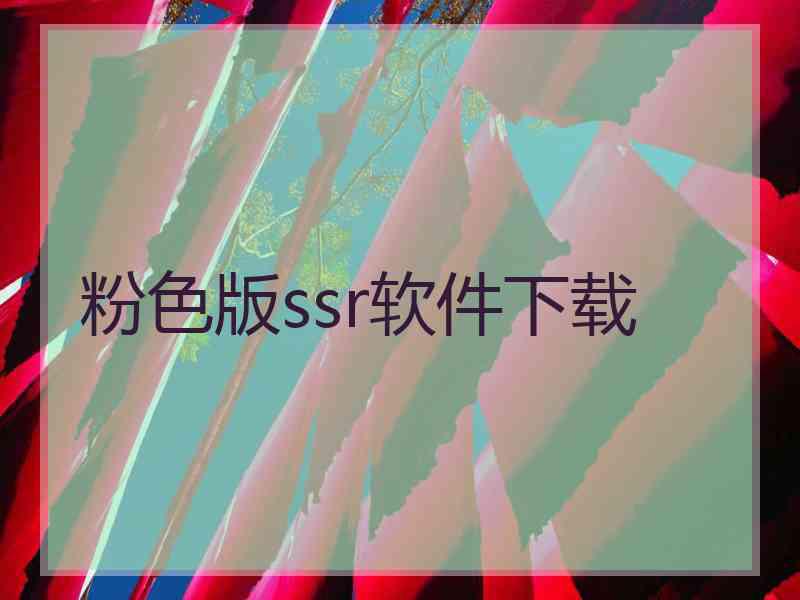 粉色版ssr软件下载