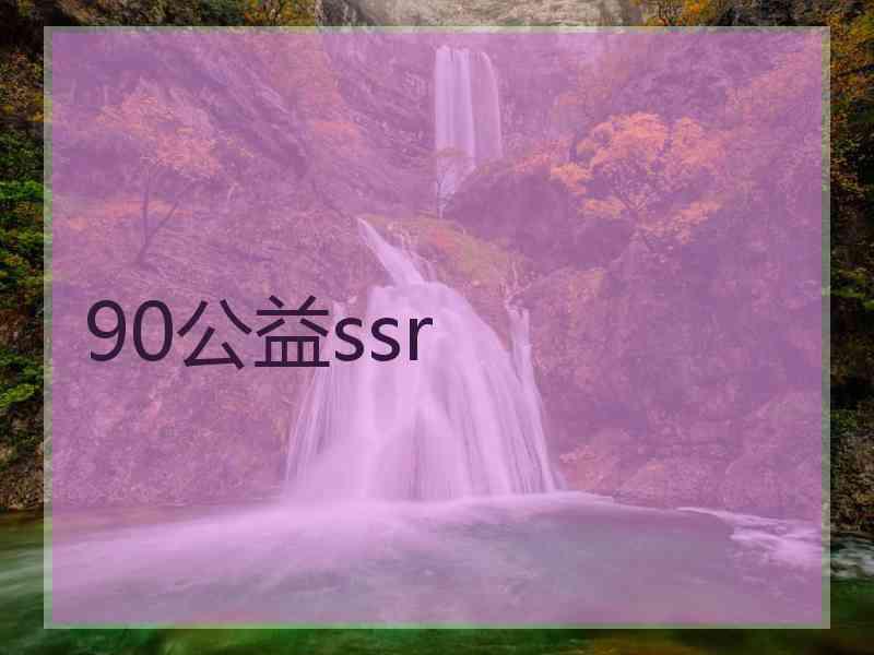 90公益ssr