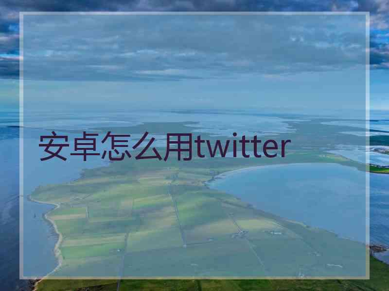 安卓怎么用twitter