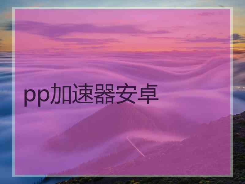 pp加速器安卓