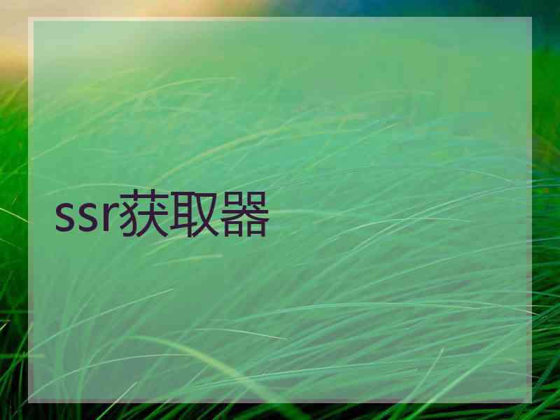 ssr获取器