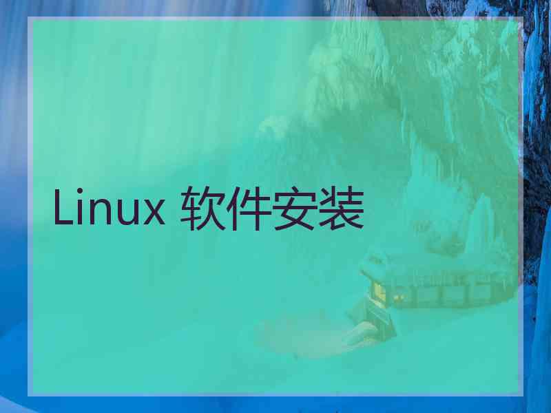 Linux 软件安装
