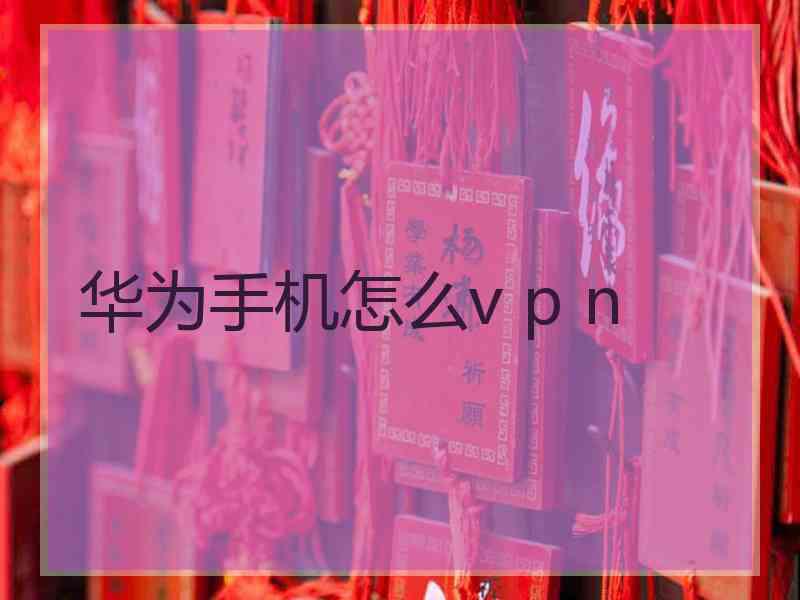 华为手机怎么v p n