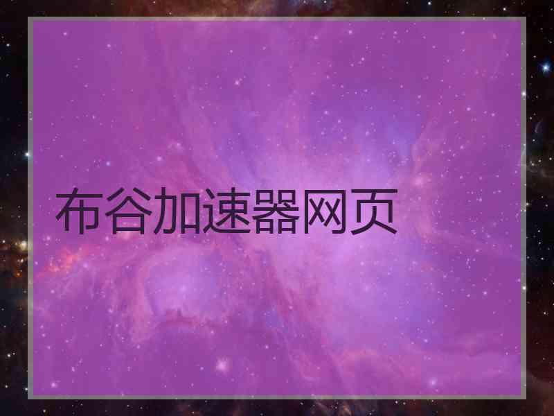 布谷加速器网页